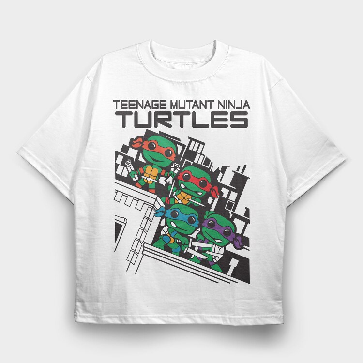 Teenage Mutant Ninja Turtles, Tricou Oversize Barbati (Unisex)
