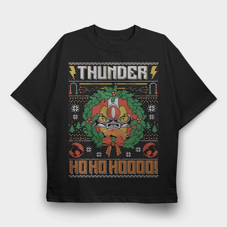 Thunder Ho Ho Ho, Tricou Oversize Barbati (Unisex)