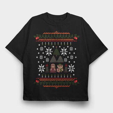 Zelda Holiday Sweater, Tricou Oversize Barbati (Unisex)