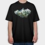 Forest Mist Mountain, Tricou Oversize Barbati (Unisex)