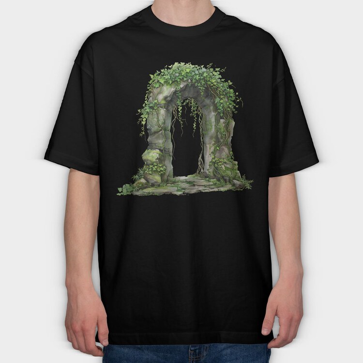 Forest Vine Arch, Tricou Oversize Barbati (Unisex)