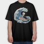 Skull Surfing, Tricou Oversize Barbati (Unisex)