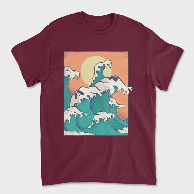 Waves Face, Tricou Barbati (Unisex)