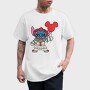 Stitch Clown Balloon, Tricou Barbati (Unisex)