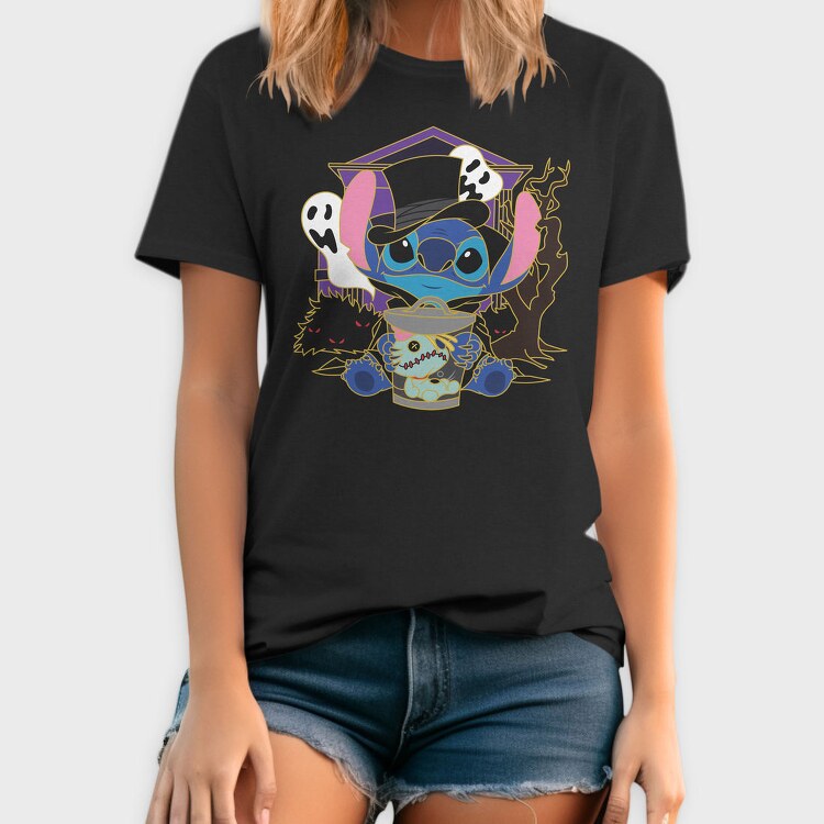 Stitch Ghost Halloween, Tricou Barbati (Unisex)