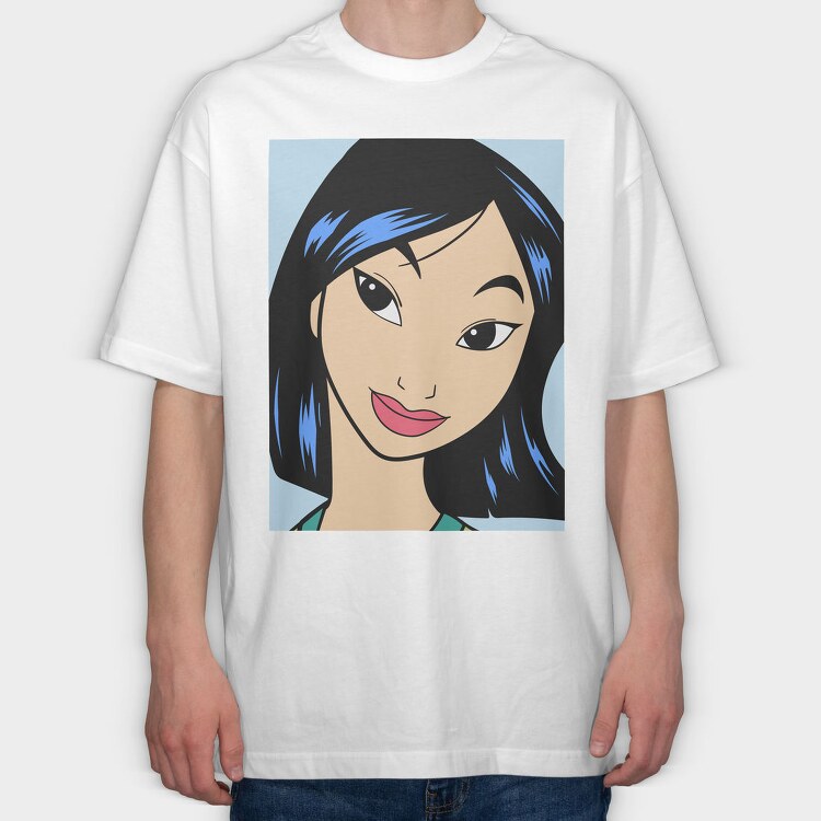 Mulan Smile, Tricou Oversize Barbati (Unisex)