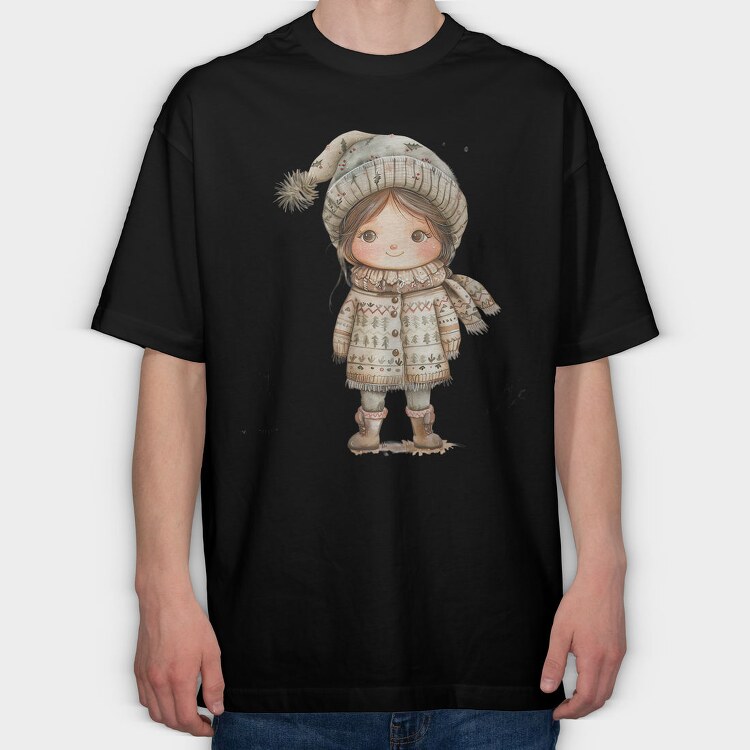 Frosty Fairytale Girl, Tricou Oversize Barbati (Unisex)