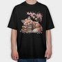 Fox Books Cherry Blossoms, Tricou Oversize Barbati (Unisex)