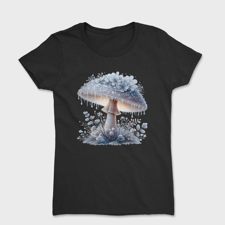 Frosty Mushroom Flowers, Tricou Femei