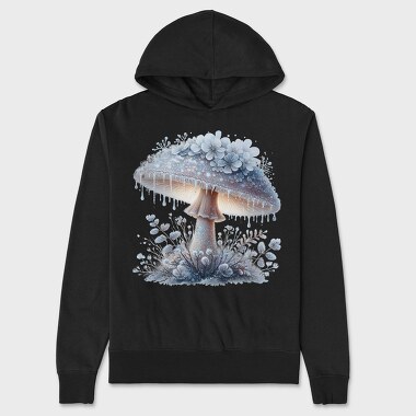 Frosty Mushroom Flowers, Hanorac Oversize Barbati (Unisex)