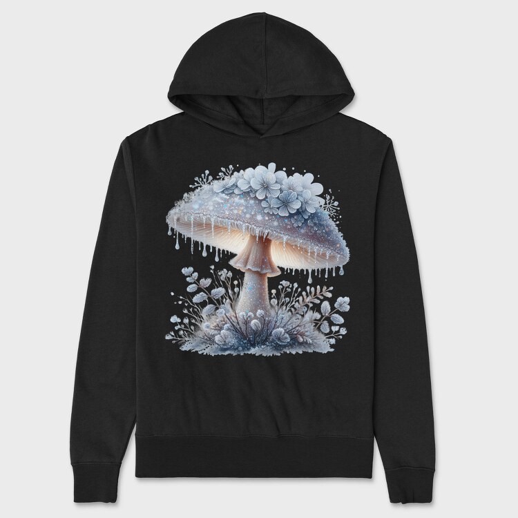 Frosty Mushroom Flowers, Hanorac Oversize Barbati (Unisex)