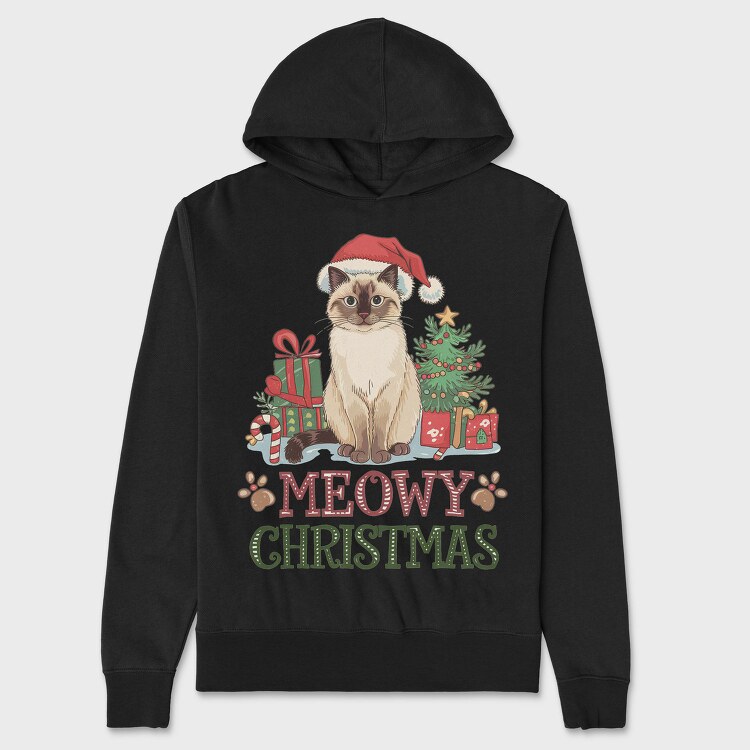 Funny Cat Christmas, Hanorac Oversize Barbati (Unisex)