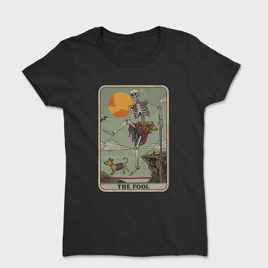 Funny Skeleton Card, Tricou Femei