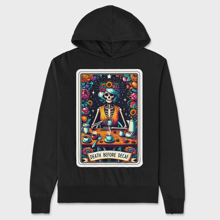 Funny Skeleton Tarot, Hanorac Oversize Barbati (Unisex)