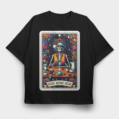 Funny Skeleton Tarot, Tricou Oversize Barbati (Unisex)