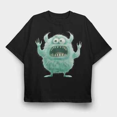Furry Monster Scream, Tricou Oversize Barbati (Unisex)