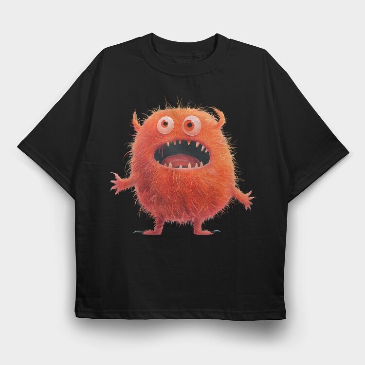 Furry Monster Smile, Tricou Oversize Barbati (Unisex)