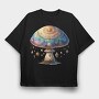 Galactic Fantasy Mushroom, Tricou Oversize Barbati (Unisex)