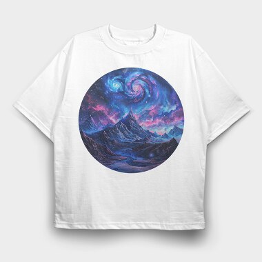Galactic Mountain Nightmare, Tricou Oversize Barbati (Unisex)