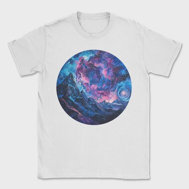 Galactic Mountain Spiral, Tricou Barbati (Unisex)