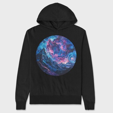 Galactic Mountain Spiral, Hanorac Oversize Barbati (Unisex)