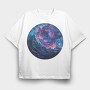 Galactic Mountain Spiral, Tricou Oversize Barbati (Unisex)