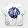 Galactic Mountain Sublimation, Tricou Oversize Barbati (Unisex)