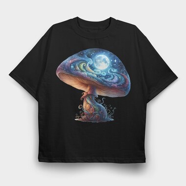 Galactic Mushroom Cloud, Tricou Oversize Barbati (Unisex)