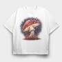Galactic Mushroom Stars, Tricou Oversize Barbati (Unisex)