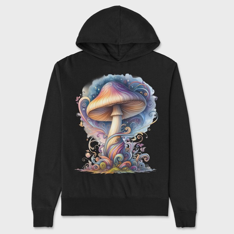 Galactic Mushroom Swirl, Hanorac Oversize Barbati (Unisex)