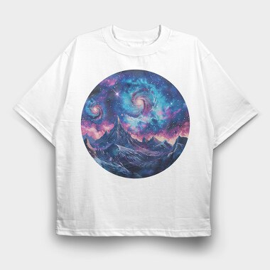 Galactic Peak Night, Tricou Oversize Barbati (Unisex)