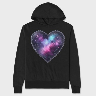 Galaxy Heart Sublimation, Hanorac Oversize Barbati (Unisex)