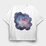 Galaxy Night Sky, Tricou Oversize Barbati (Unisex)