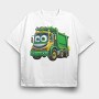 Garbage Truck Face, Tricou Oversize Barbati (Unisex)