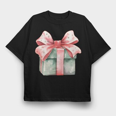 Gift Box Bow, Tricou Oversize Barbati (Unisex)
