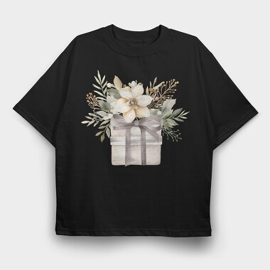 Gift Box Flowers, Tricou Oversize Barbati (Unisex)