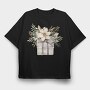 Gift Box Flowers, Tricou Oversize Barbati (Unisex)