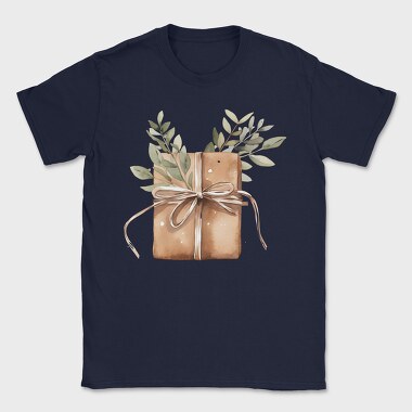 Gift Box With Leaves, Tricou Barbati (Unisex)