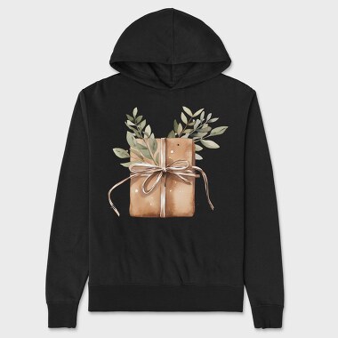 Gift Box With Leaves, Hanorac Oversize Barbati (Unisex)