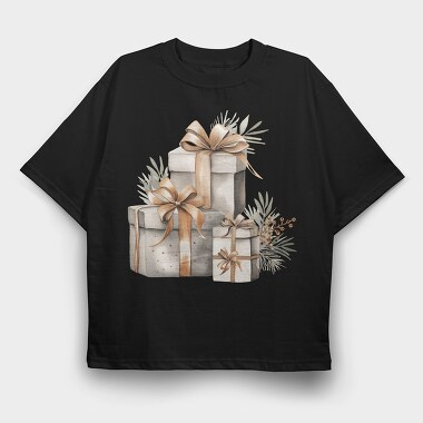 Gift Boxes Ornaments, Tricou Oversize Barbati (Unisex)