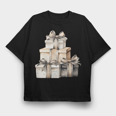 Gift Boxes Stack, Tricou Oversize Barbati (Unisex)