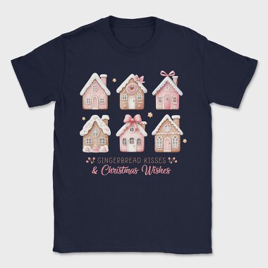 Gingerbread Kisses Christmas Wishes, Tricou Barbati (Unisex)