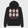 Gingerbread Kisses Christmas Wishes, Hanorac Oversize Barbati (Unisex)