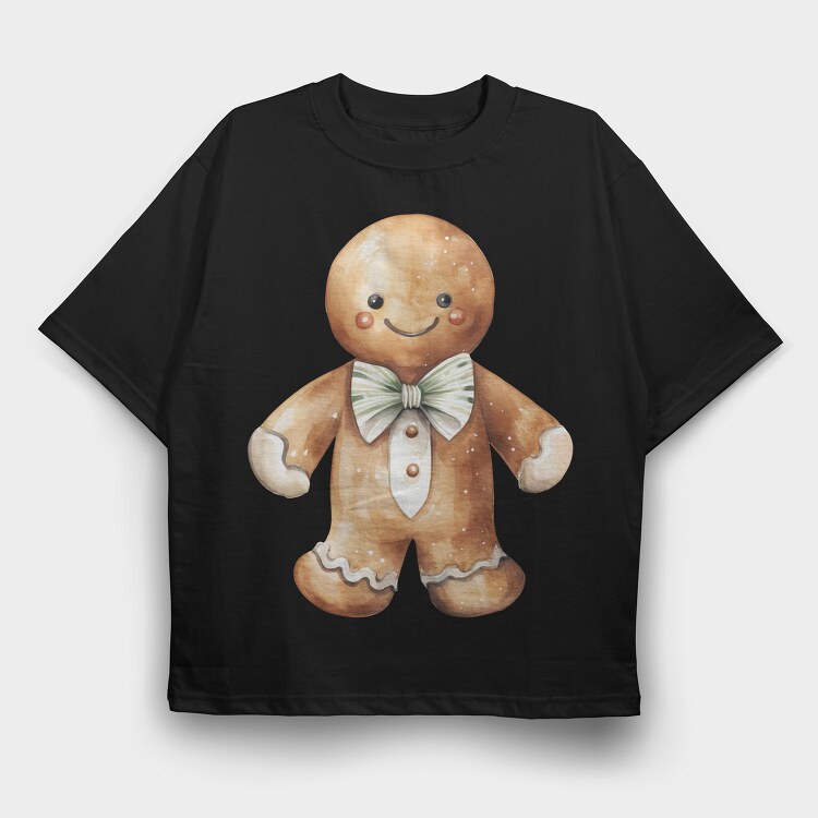 Gingerbread Man Christmas, Tricou Oversize Barbati (Unisex)