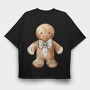 Gingerbread Man Christmas, Tricou Oversize Barbati (Unisex)