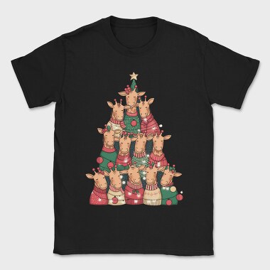 Giraffes Christmas Tree, Tricou Barbati (Unisex)