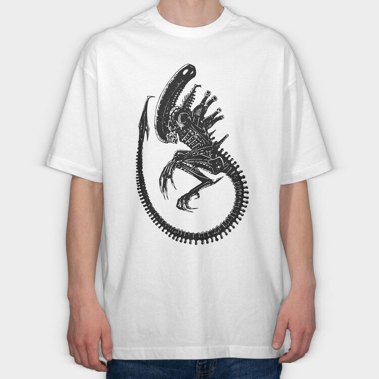 Alien Xenomorph, Tricou Oversize Barbati (Unisex)