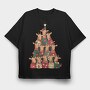 Giraffes Christmas Tree, Tricou Oversize Barbati (Unisex)