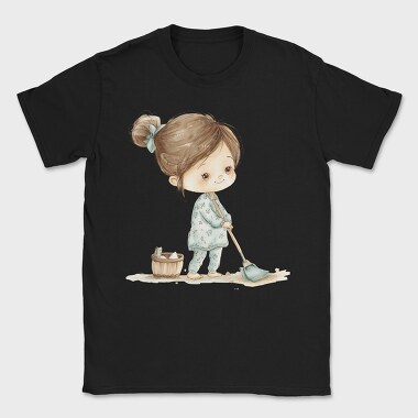 Girl Cleaning Brush, Tricou Barbati (Unisex)