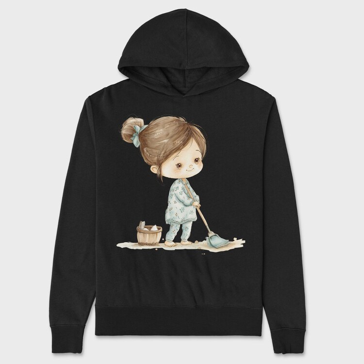 Girl Cleaning Brush, Hanorac Oversize Barbati (Unisex)